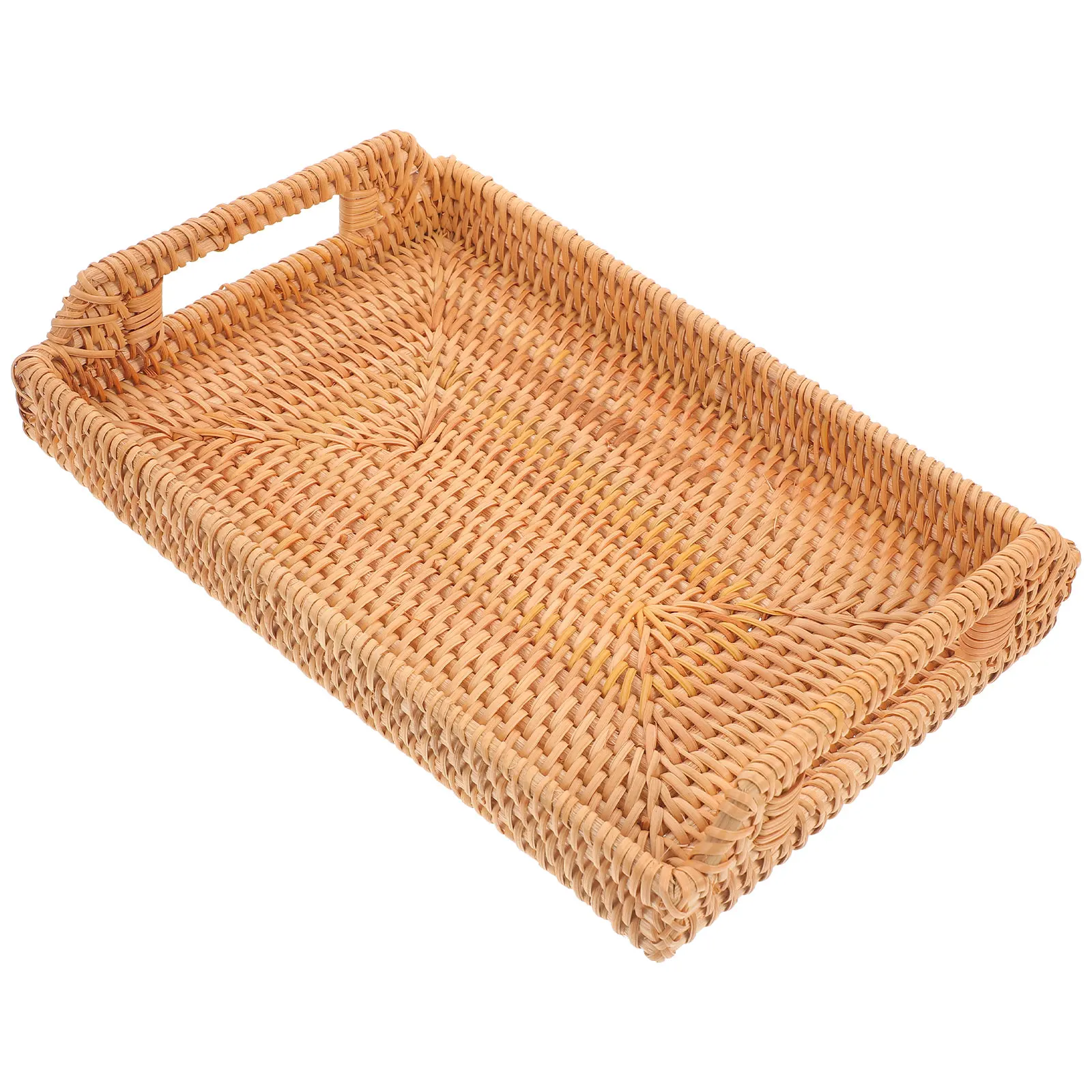 

Rattan Woven Tray Bread Basket Saucer H Baskets Kitchen Storage Fruit Food Serving Home Decor Tea Tray Storage Box Small