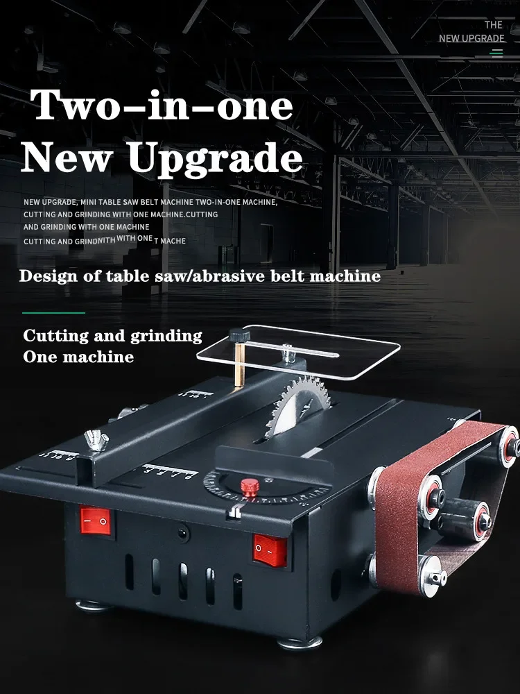 

Multifunctional Mini Table Saw Cutting Machine Woodworking Metal Chainsaw Belt Sander Knife Sharpener Grinding And Cutting Tools