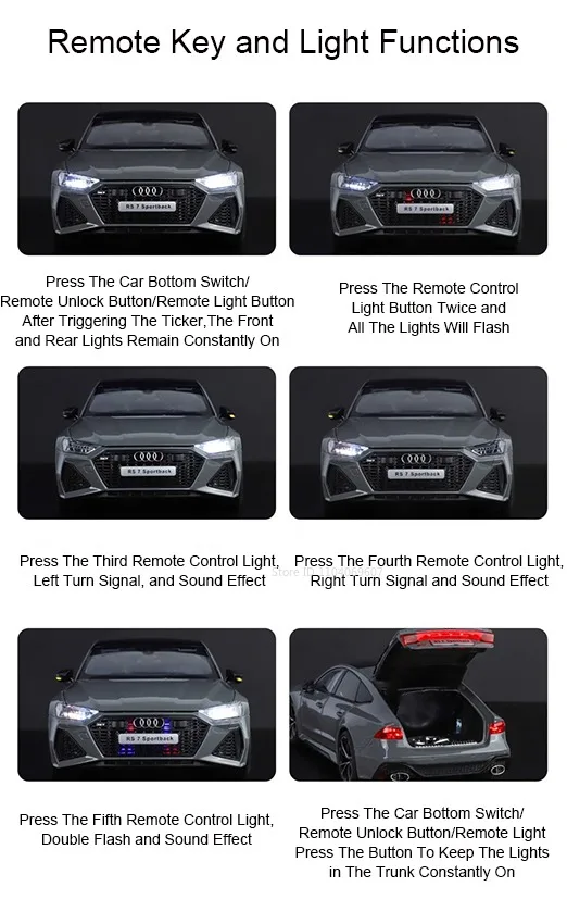 Maßstab 1:18 RS7 Rolls-royce Phantom-Auto-Spielzeugmodelle, Legierung, Druckguss, Stoßdämpfung, Türen, geöffnetes Soundlicht für Erwachsene und Kinder, Geschenke – Detail 16