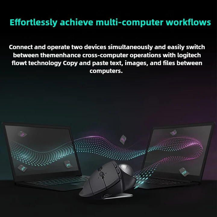 Logitech MX ERGO Wireless Trackball Mouse,Multi-device Switch,Quick Charge, Adjustable Ergonomic Mouse for Office Drawing Laptop