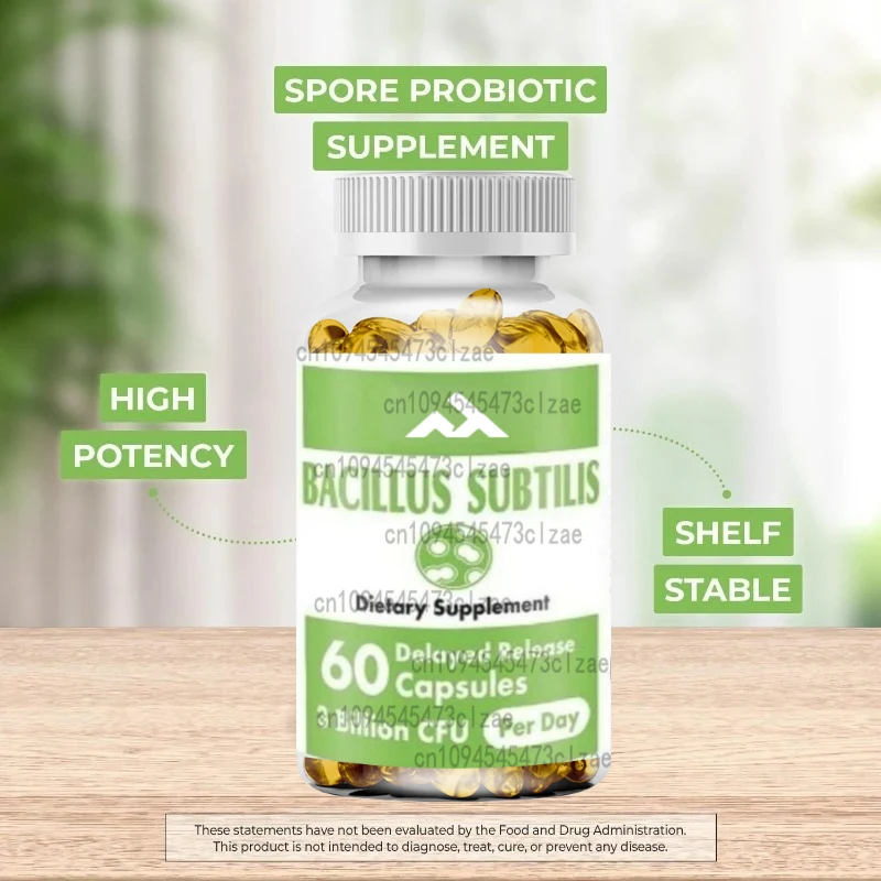 

Пробиотик спор Bacillus Subtilis – клинически стучит для поддержки жетовых и иммунитетов (60 капсул)