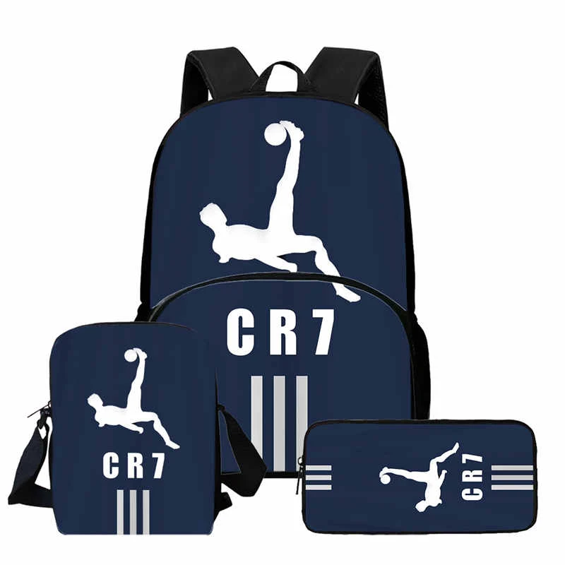 Child School Backpack with Front Pocket,Shoulder Bags,Pencil Bags for Aged 5-10,Cartoon star player School Bags for Boys Girls