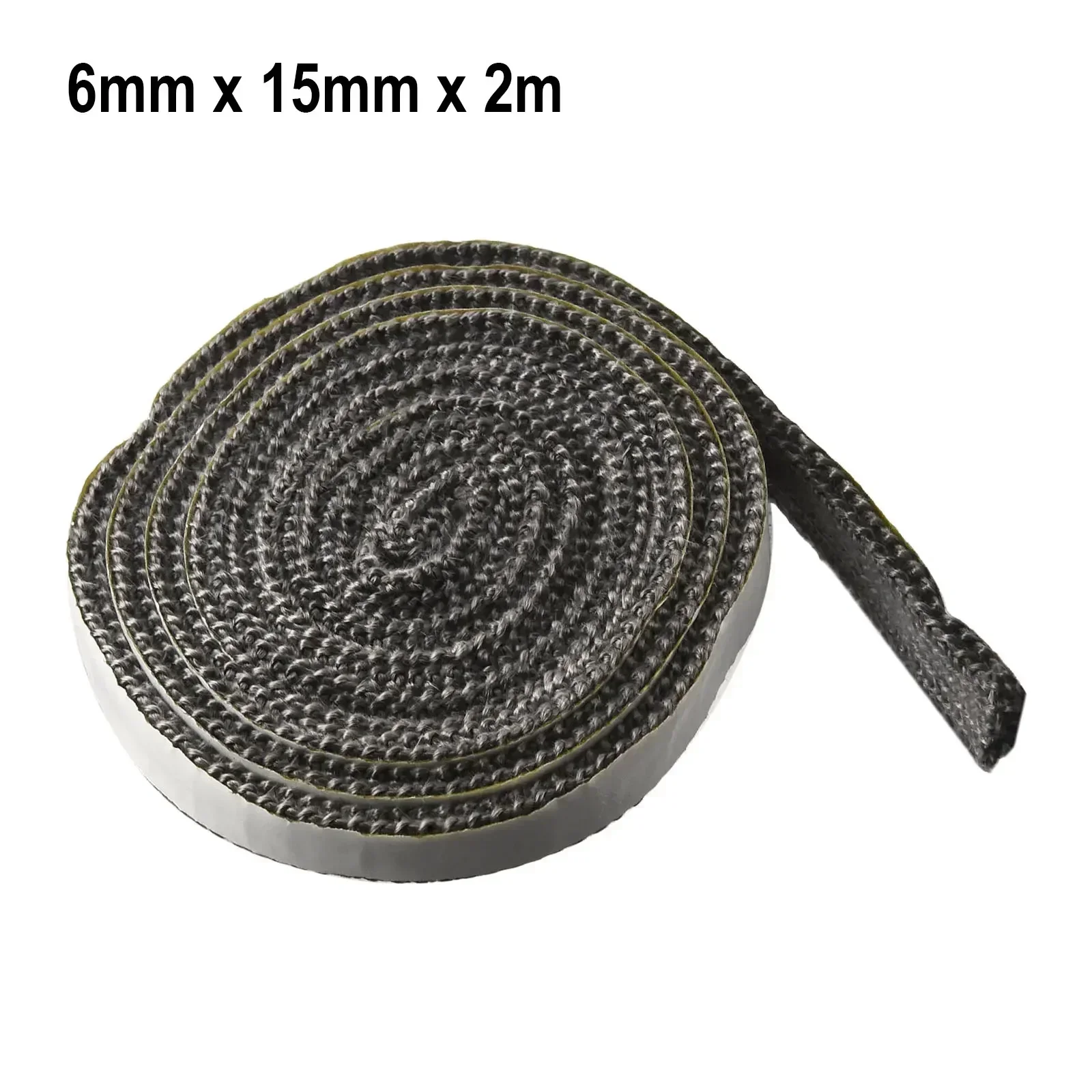 Sello de fibra de vidrio, 1 Uds., 200cm, sello de puerta, cuerda plana, estufa de pellets ligera y Flexible con horno autoadhesivo