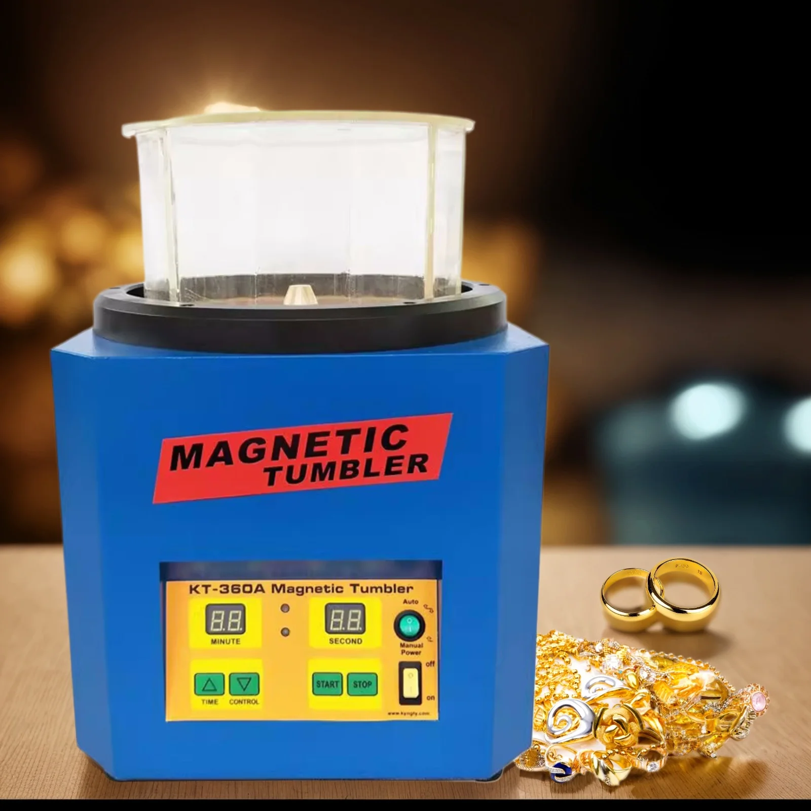 Kinway KT-360A 2800RPM Guangdong Jewelry Polishing Machine Automatic Polisher Magnetic Tumbler Metal Tool