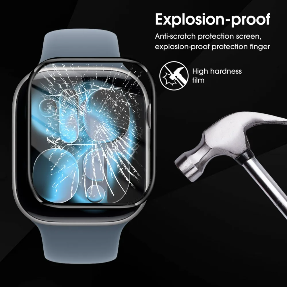 1/2/3/5Pcs soft films for Apple Watch Series 11 46/42mm Smartwatch Screen HD Anti-scratch Protective Film for Apple Watch 11