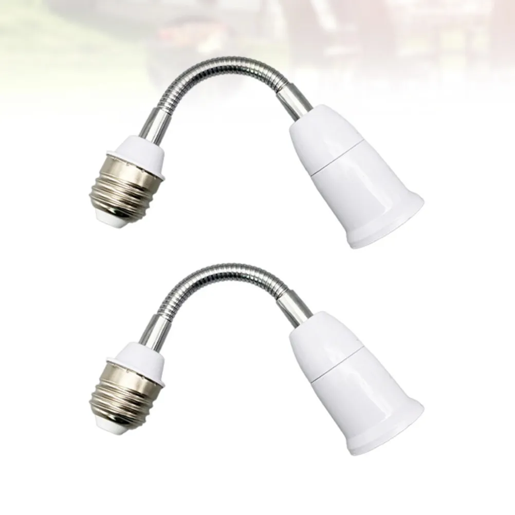 2Pcs Light Bulb Screw Socket E27 Flexible Extension Holder Adapter for Table Desk Wall Lighting Lamp Holder Light Socket