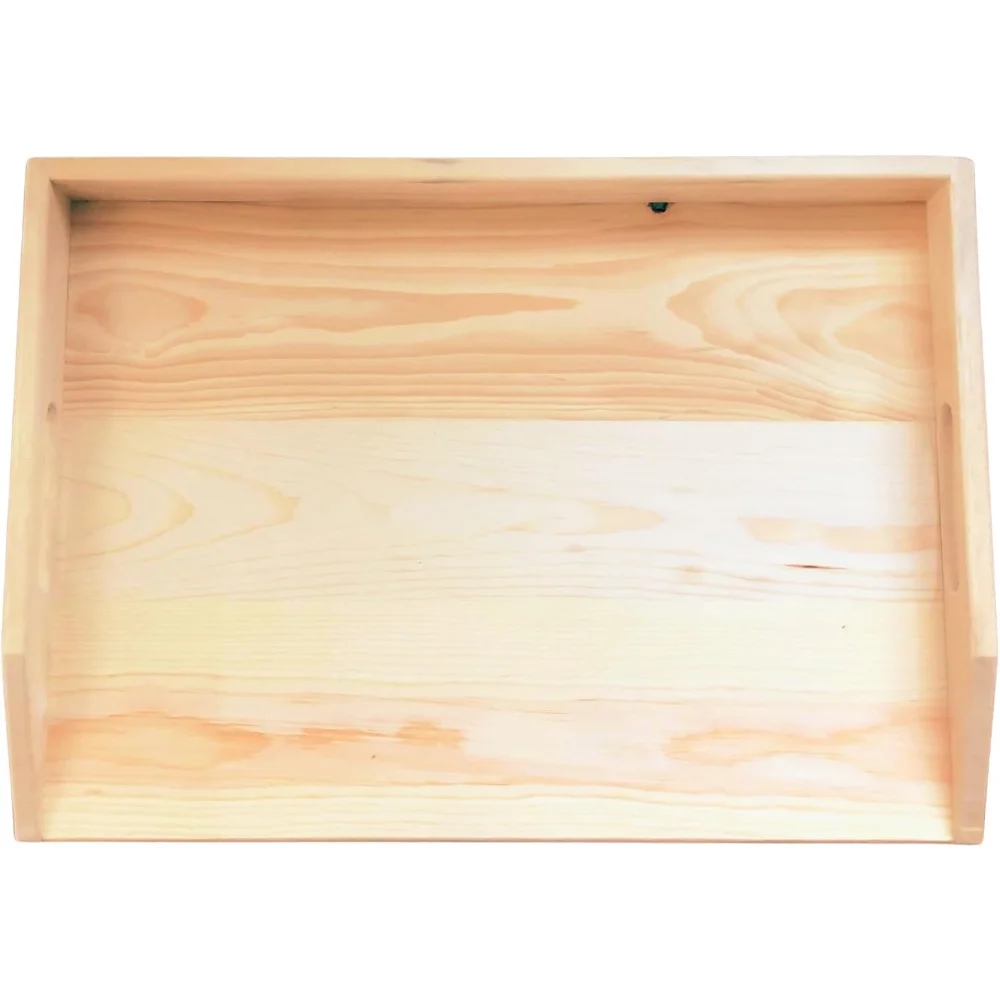 

Handmade Wood Serving Tray with Stove Top Cover Multi Use TV Bed or Food Tray Natural Unfinished Pine Wood Board Amish Made