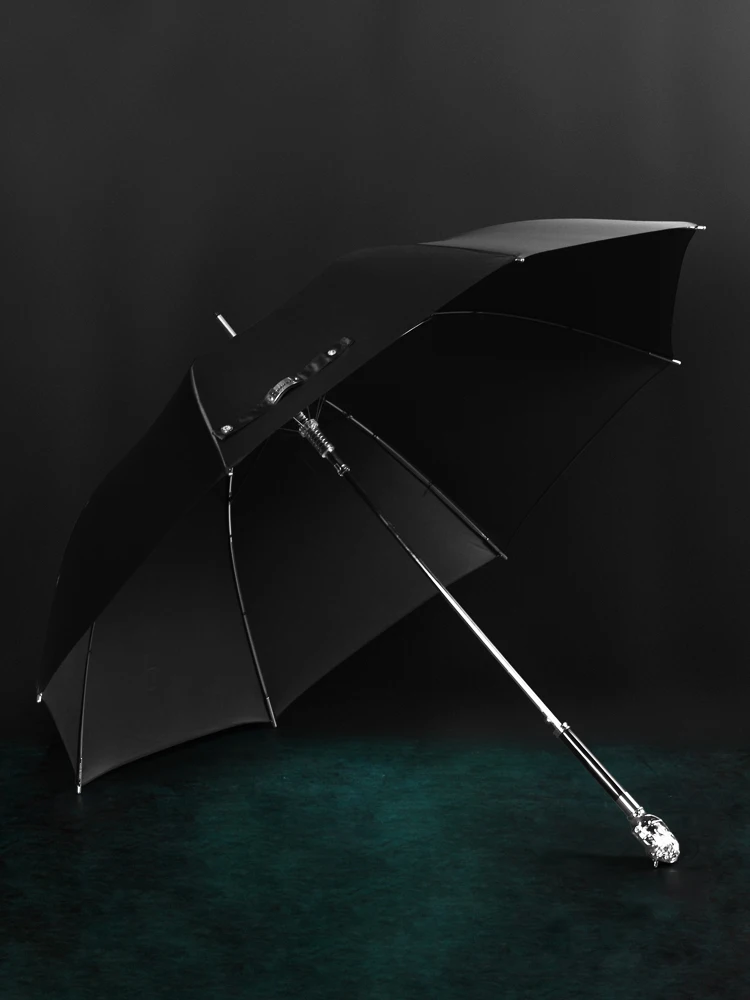 Creative Horse Head Umbrella Men Retro Luxury Long Handle Umbrella Windproof Straight Big Umbrellas Gentleman Business Umbrellas