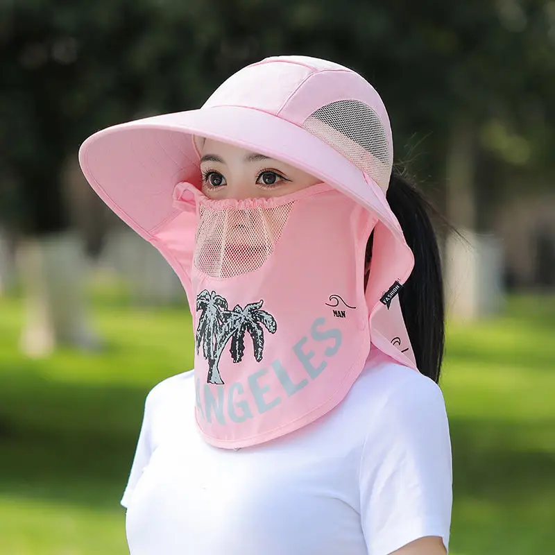 Sun Protection Hat Children's Summer Outdoor Cycling Neck Protection Cover Full Face UV Protection Sun Hat Work Tea Picking Sun