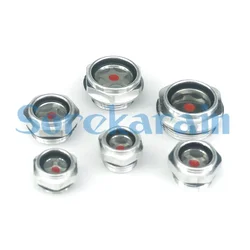 M10 M12 M14 M16 M18 M20 M22 M24 M26 M27 Metric Male Thread Aluminum Oil Gauge Sight Glass Window Hexagon Head For Air Compressor
