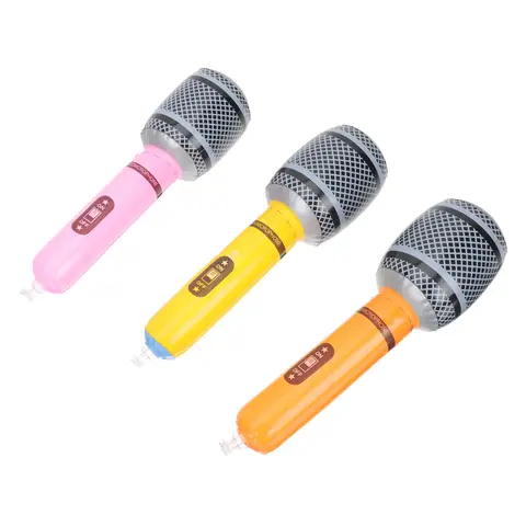Inflatable Rock Instrument Children Cognitive Microphone Party Supply Musical Blow Prop Pvc