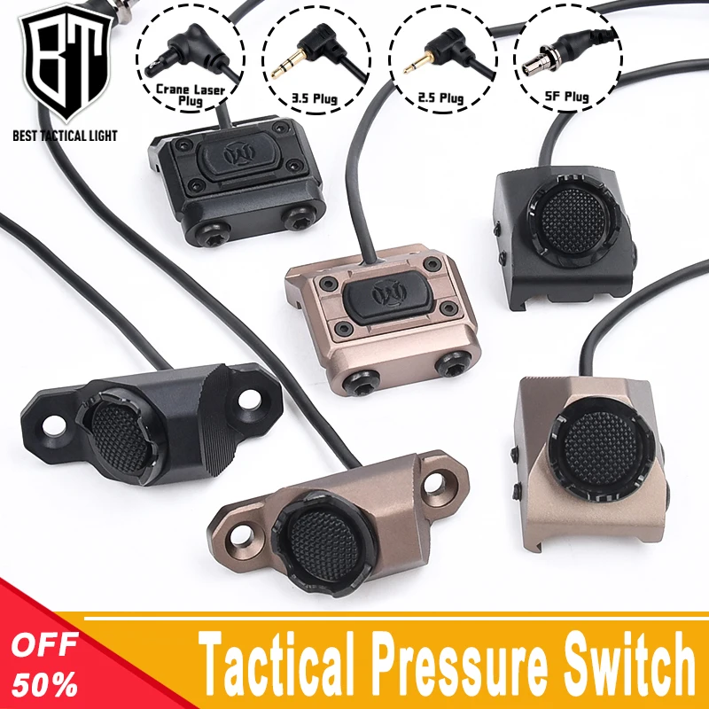 WADSN Tactical Single Button Pressure Switch Crane New SF Plug For M300 M600 Flashlight Hunting Scout Airsoft Weapon Accessory