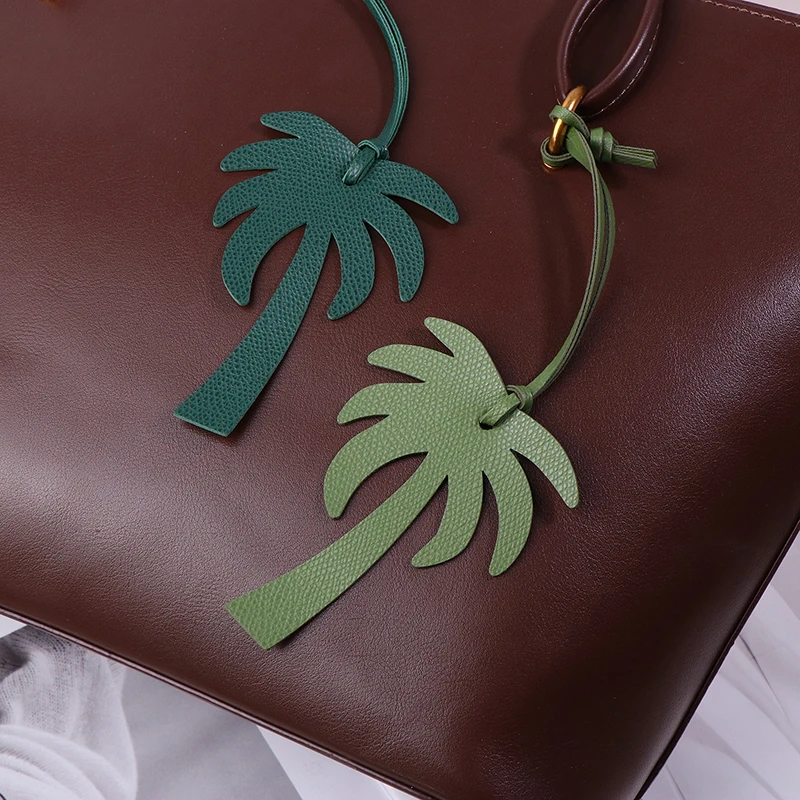 Coconut Tree Leather Bag Pendant Coconut Tree Shape Leather Bag Pendant Jewelry Accessories Pendant