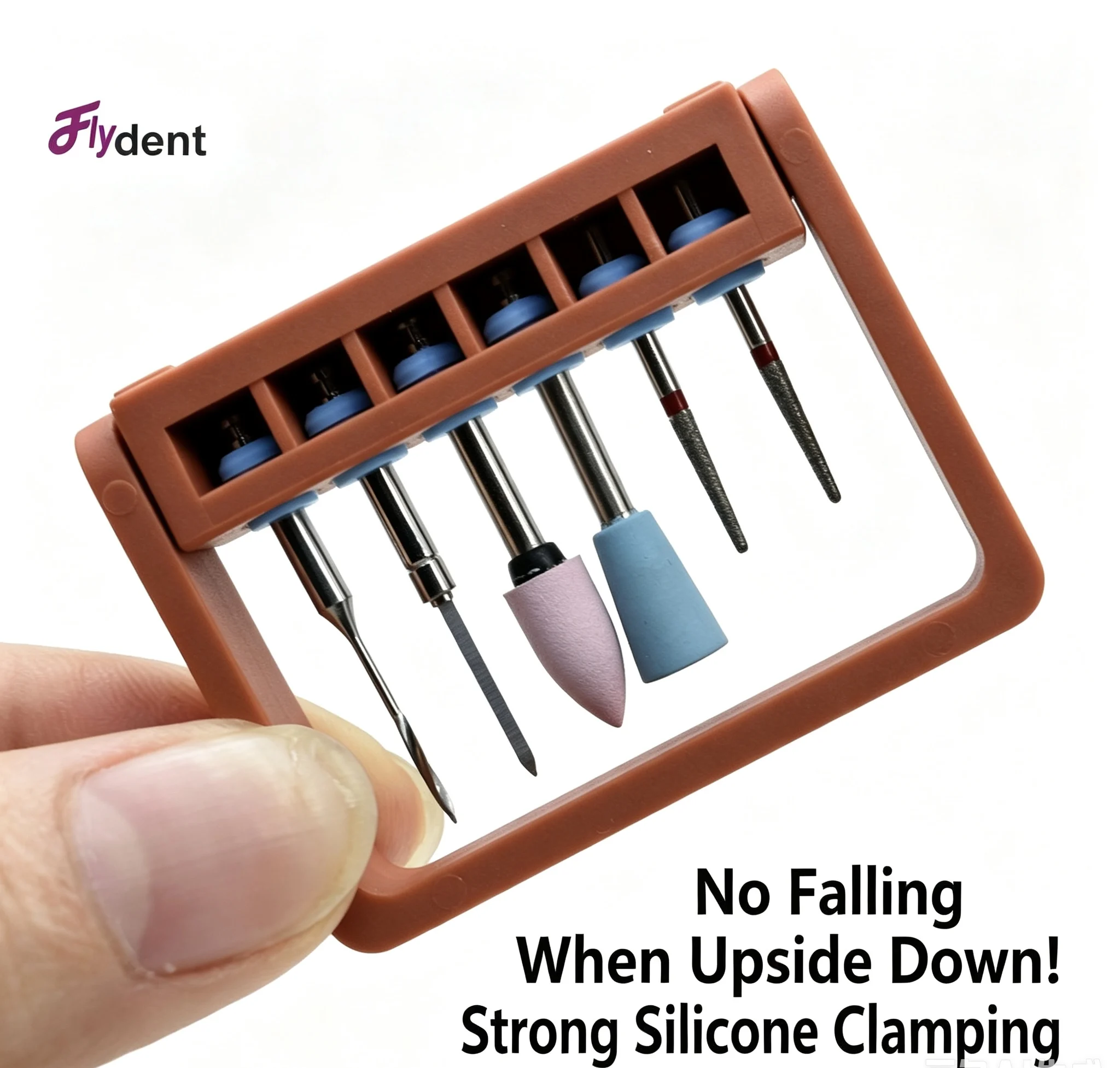 6Holes Dental Ultrasonic Scaler Tips Holder Disinfection Storage Case Dentistry Drills Organizers Box Odontologia Tools