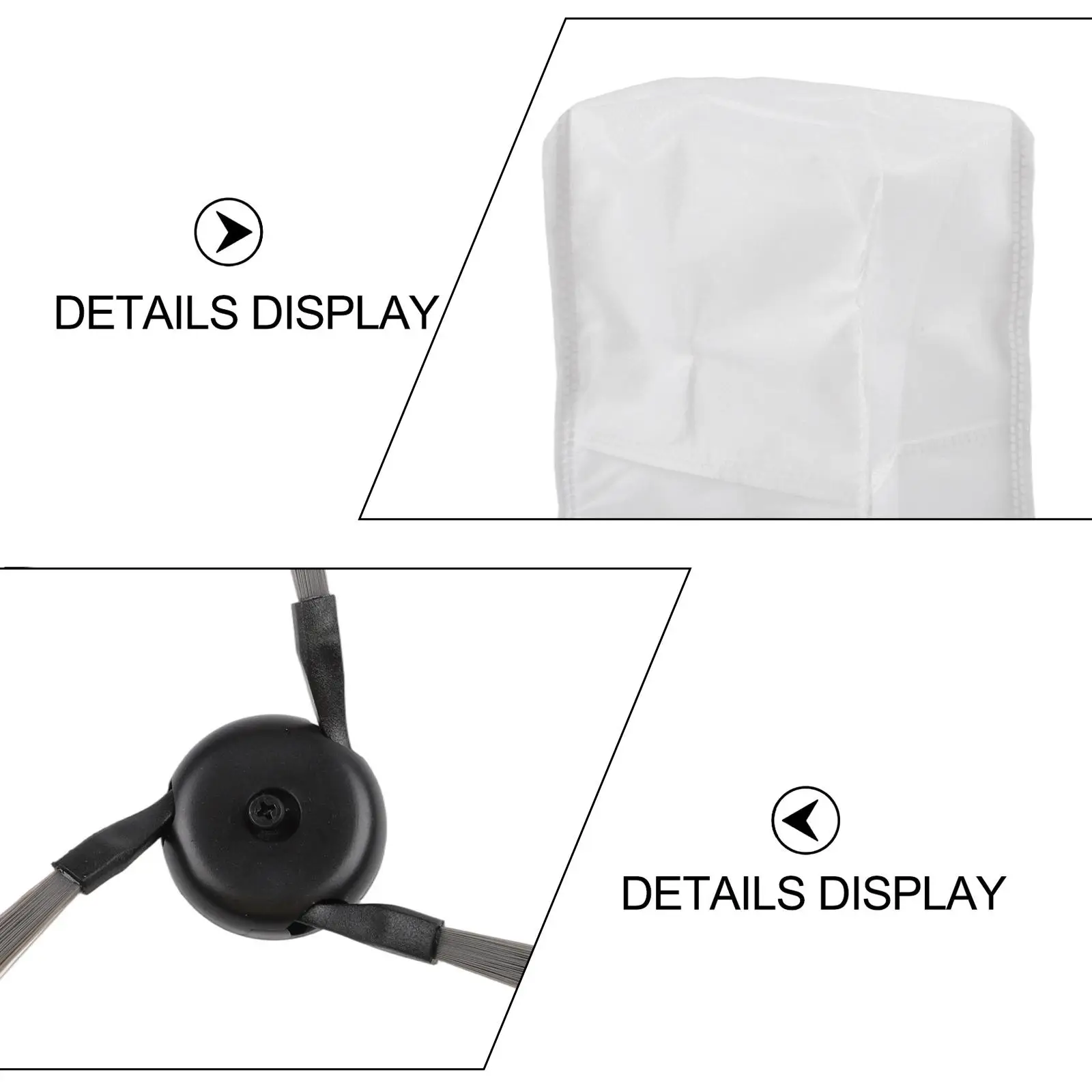 HEPA Filters Robot Vacuum Parts Efficient Dust for capture For Dreame D20 Pro for Plus Robot Vacuum Side Brushes And Filters