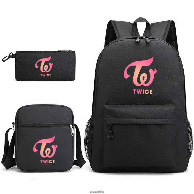 3pcs Twice Nayeon Children School Backpacks Cool Schoolbag Student Shoulder Bag for Boys Girls Pen Pencil Bags