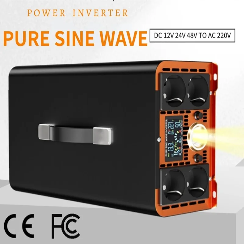 

HOULI inverter 12v 220v pure sine wave 3000W 5000W 60000W voltage converter 12v/24v current transformer 220v