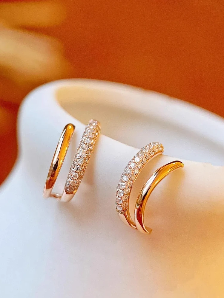 

S925 Sterling Silver Earrings Women's C-shaped Earrings French Earrings Luxury Jewelry For Women Daily Wear Holiday Party Gifts