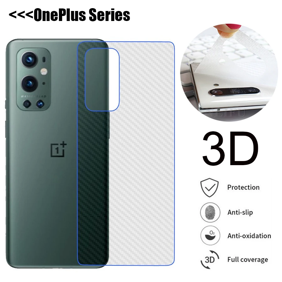 5pcs back carbon fiber film for oneplus nord 2 CE N10 N20 27 8 9RT pro screen protector back film for one plus 10 9 8 pro 8t 9r