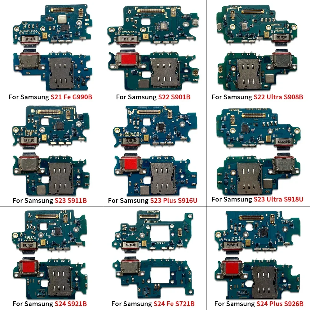 USB Charge Port Dock Connector Charging Board Flex Cable For Samsung S20 S21 S22 S23 S24 S25 S26 Plus Ultra Fe Edge 4G 5G