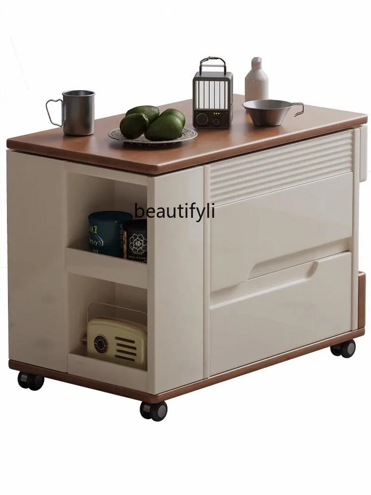 Mobile Coffee Table Tea Cart Trolley Sofa Balcony Multi-Function Lifting Side Table with Wheels