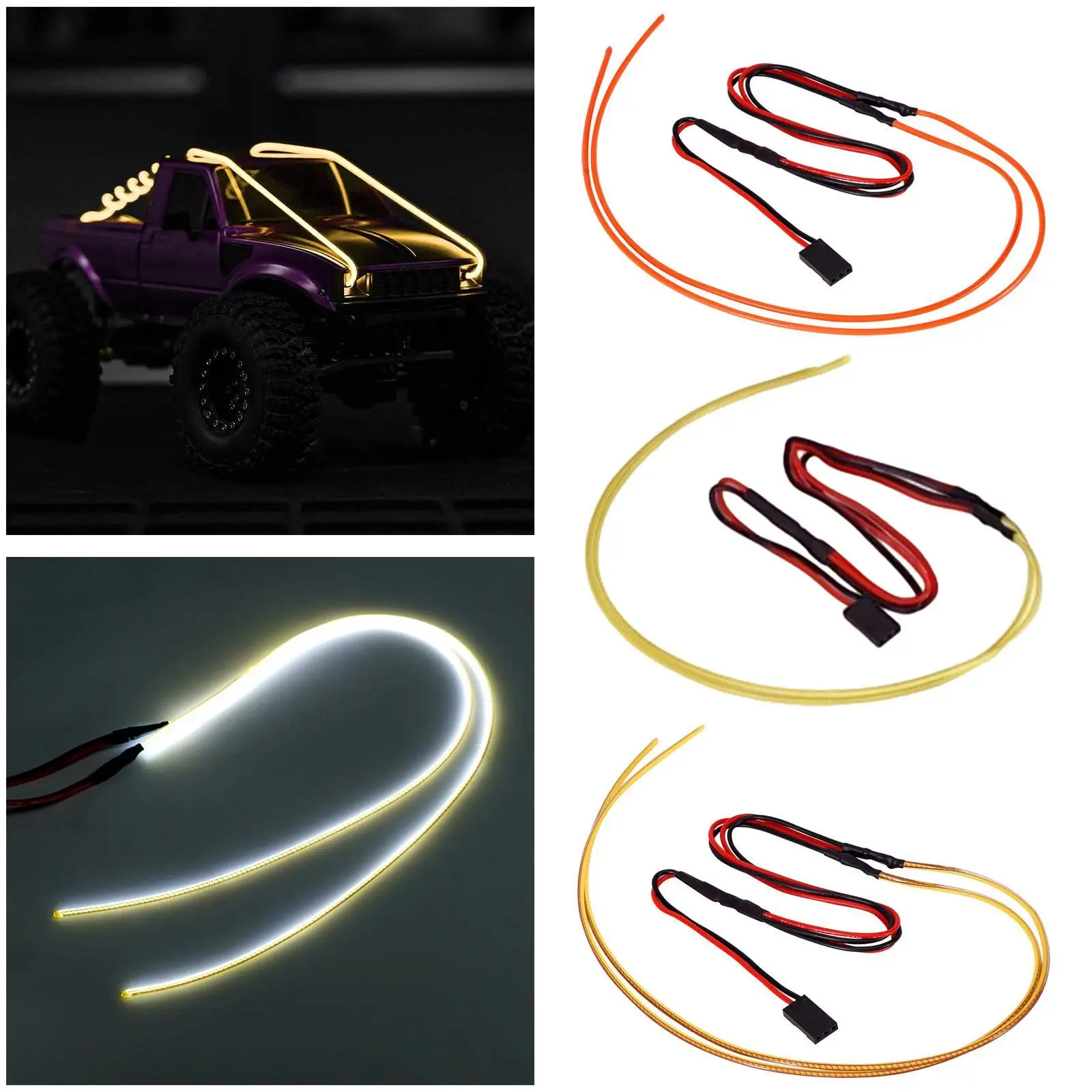 

RC Car Line Light Красные проволочные фонари для украшения Хэллоуина 1:24 RC Cars