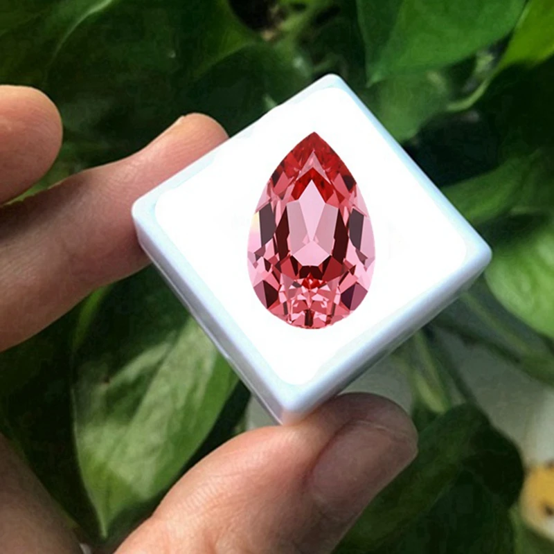 Luxus Rosa Saphir 15,0 ct 13x18mm Birne Cut Sri-Lanka VVS Lose Edelstein Für Schmuck Machen perlen – Detail 2