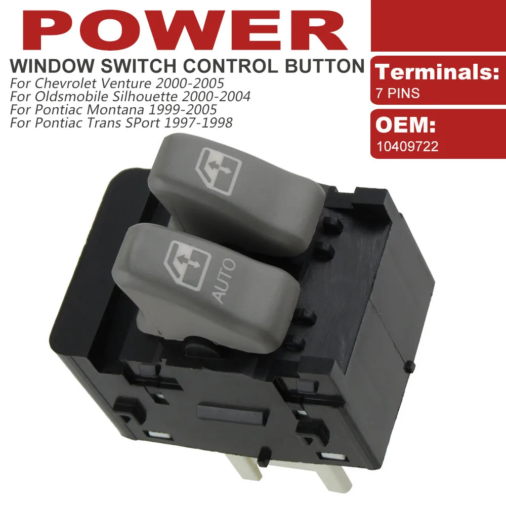 10409722 Front Power Window Control Lift Switch For Chevrolet Venture 1997-2005 Pontiac Montana 1999-2005