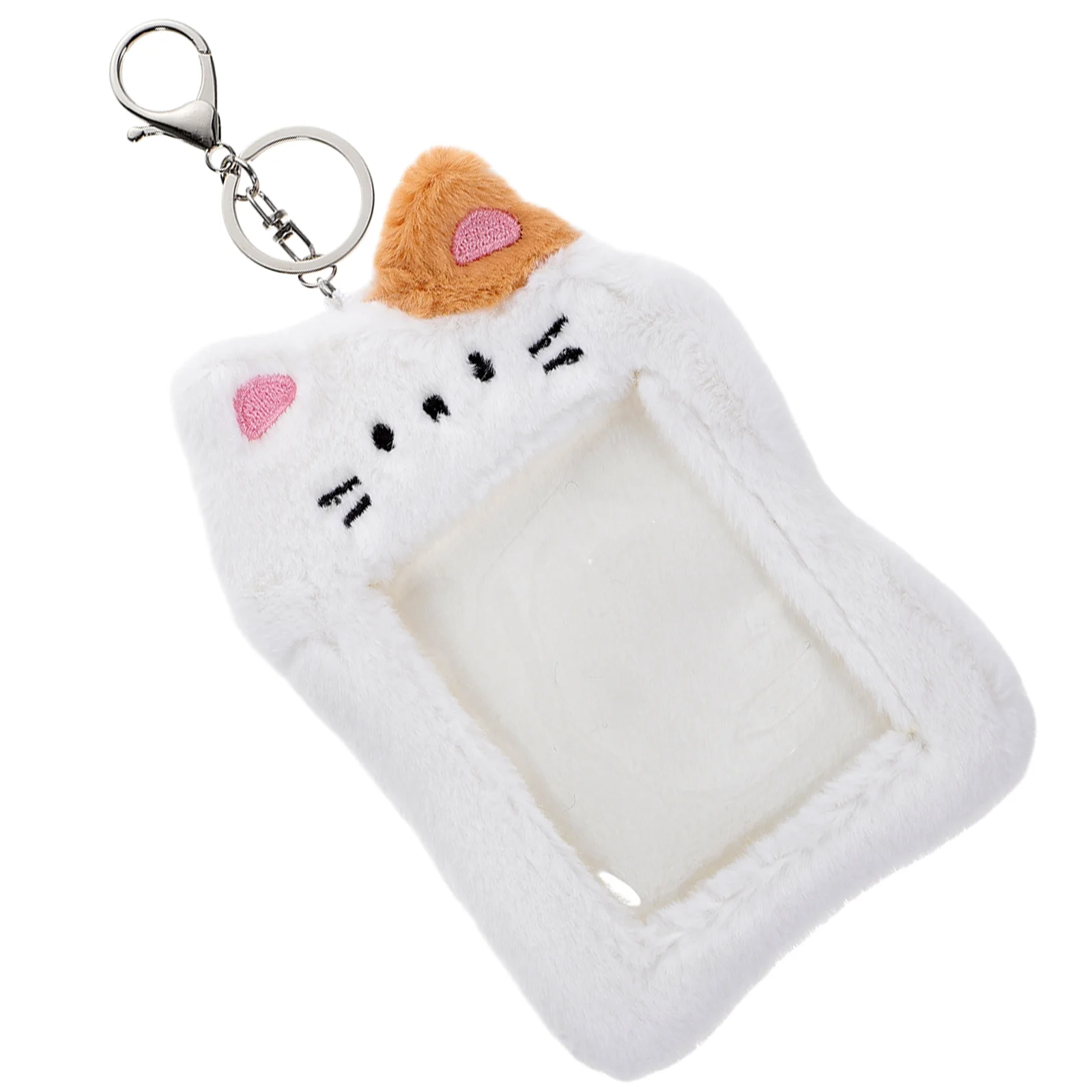 Plush Card Holder Protector Id Keychain Postcards Sleeve Student Badge Business