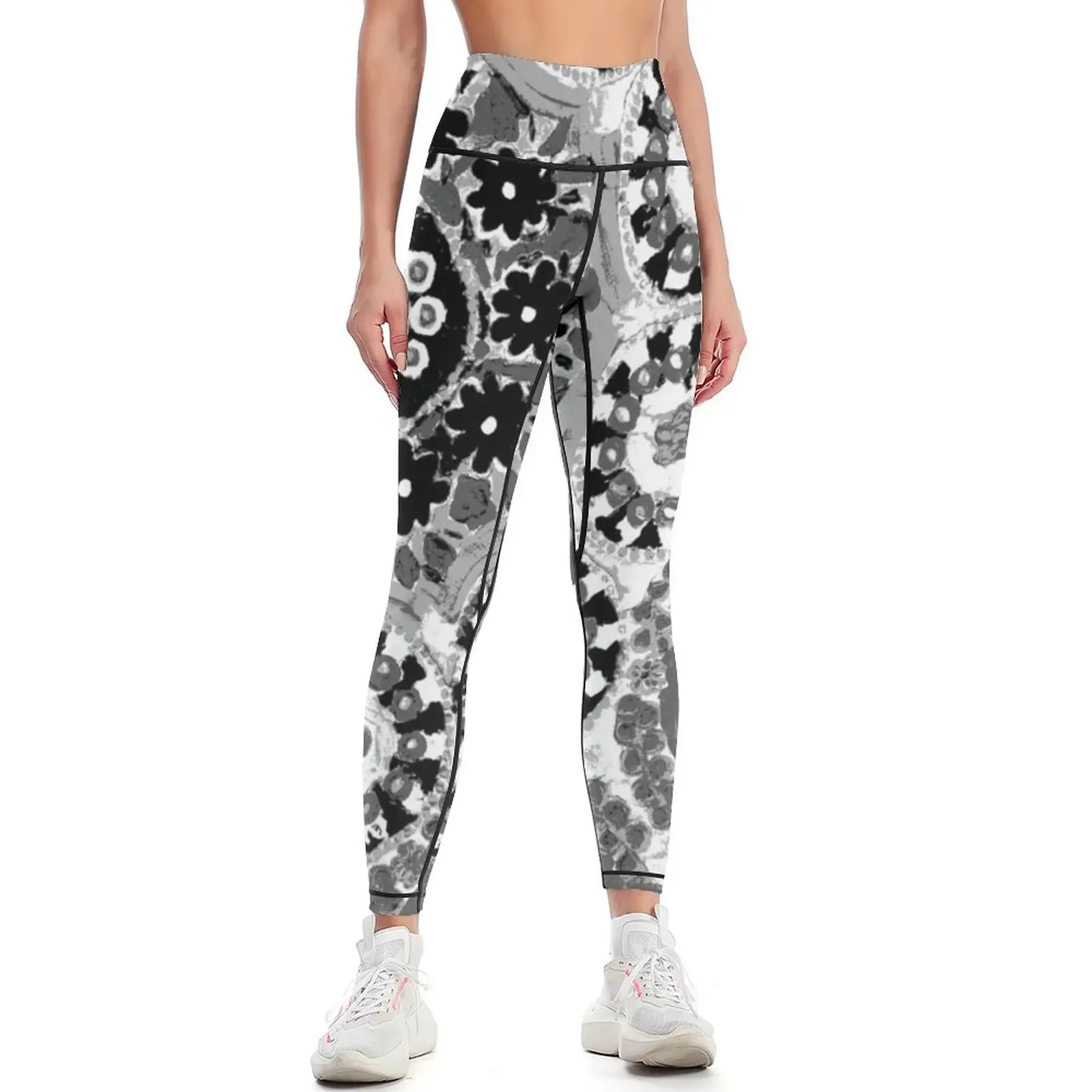 Doily Joy Mandala- Simply B/W Leggings sport set Jogger pants Womens Leggings