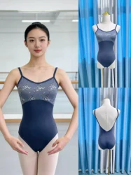 Body per danza classica per adulti Nuovo design senza maniche Pratica di danza Custome Elegante tuta per balletto da ginnastica da donna