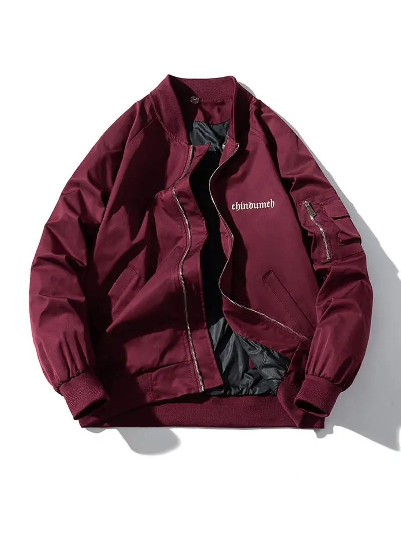 

Унисекс куртка-бомбер Thiened для подростков: осенне-зимняя, хлопковая, с вышивкой, свободного кроя