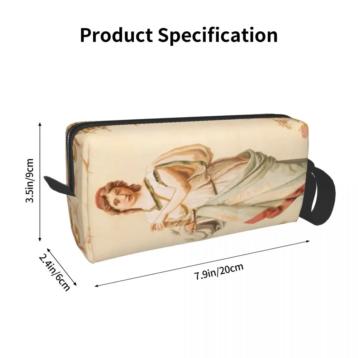 French Aubusson Antique Tapestry Cosmetic Bag Women Big Capacity Europe Carpet Floral Makeup Case Beauty Storage Toiletry Bags