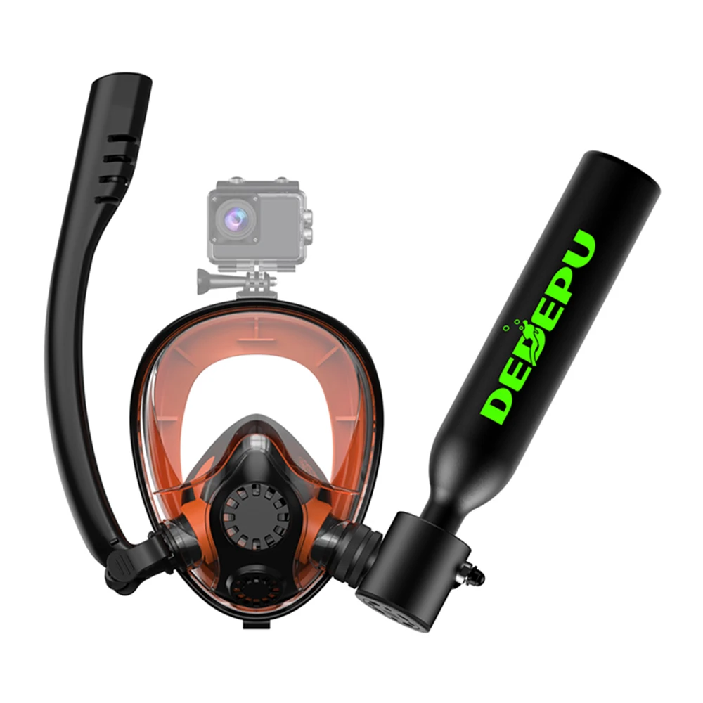 

Mini Scuba Tank with Sub-Mask,0.5L Portable Diving Lung Tank with Mouthpiece for Divers Underwater Breathing Recreational Divin