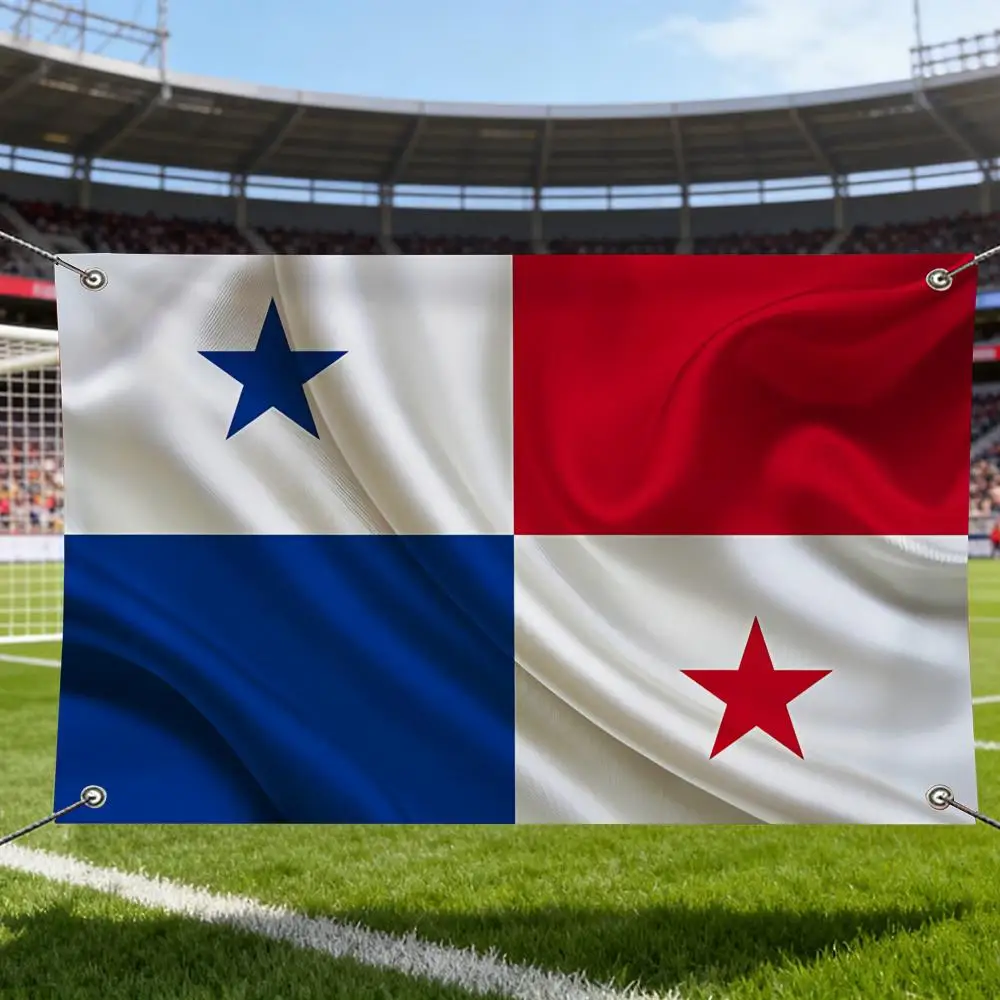 Panama Flags Wall Hanging Banner Background Art Print for Bedroom Living Room Outdoor Decor