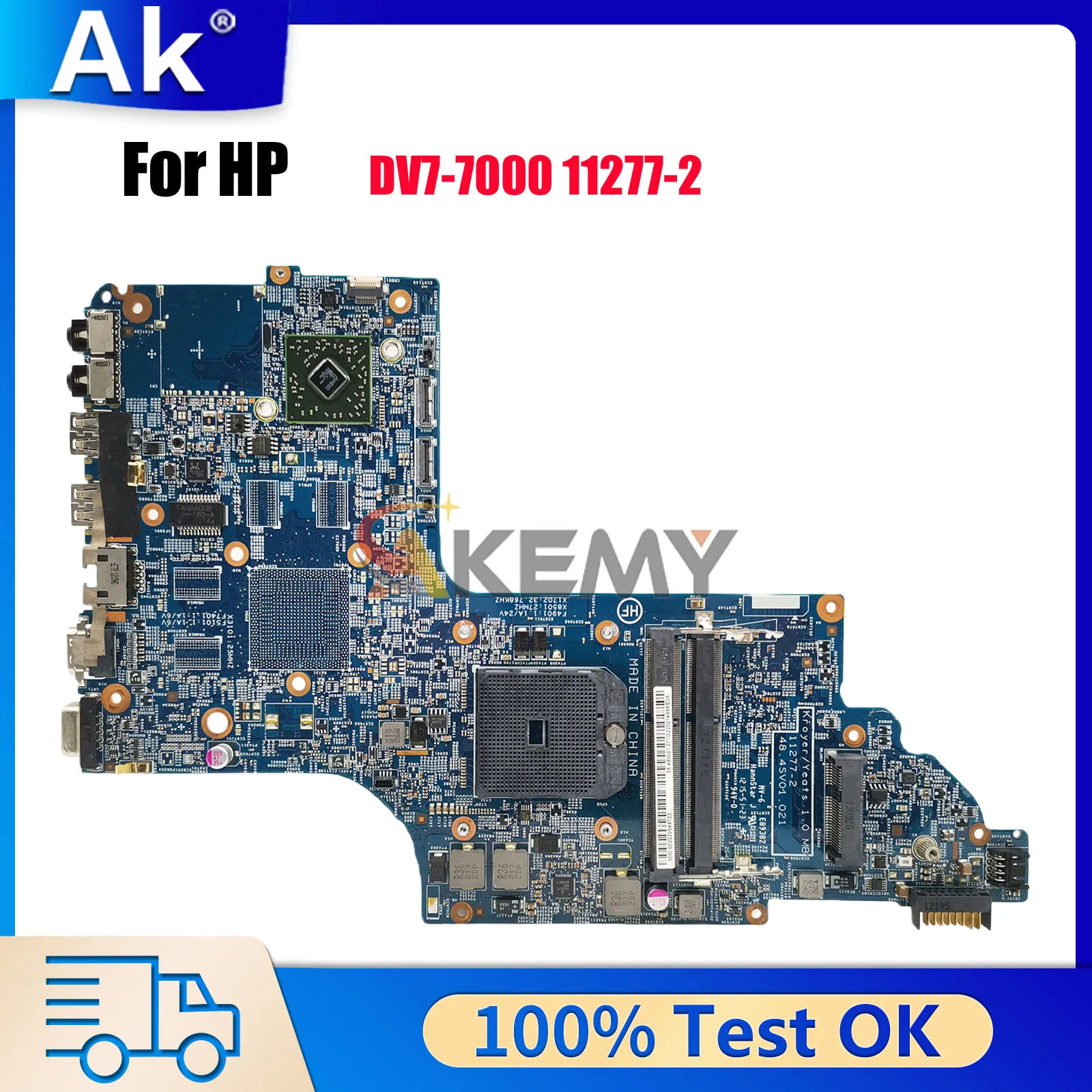 

675794-001 For HP DV6-7000 DV7-7000 Laptop Motherboard 11277-2 With AMD CPU DDR3 100% Fully Tested