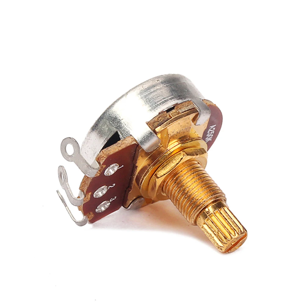 

Electric Guitar Potentiometer A250k Split Shaft Coarse Knurled Audio Volume Tone Control Pot Guitar Potentiometer