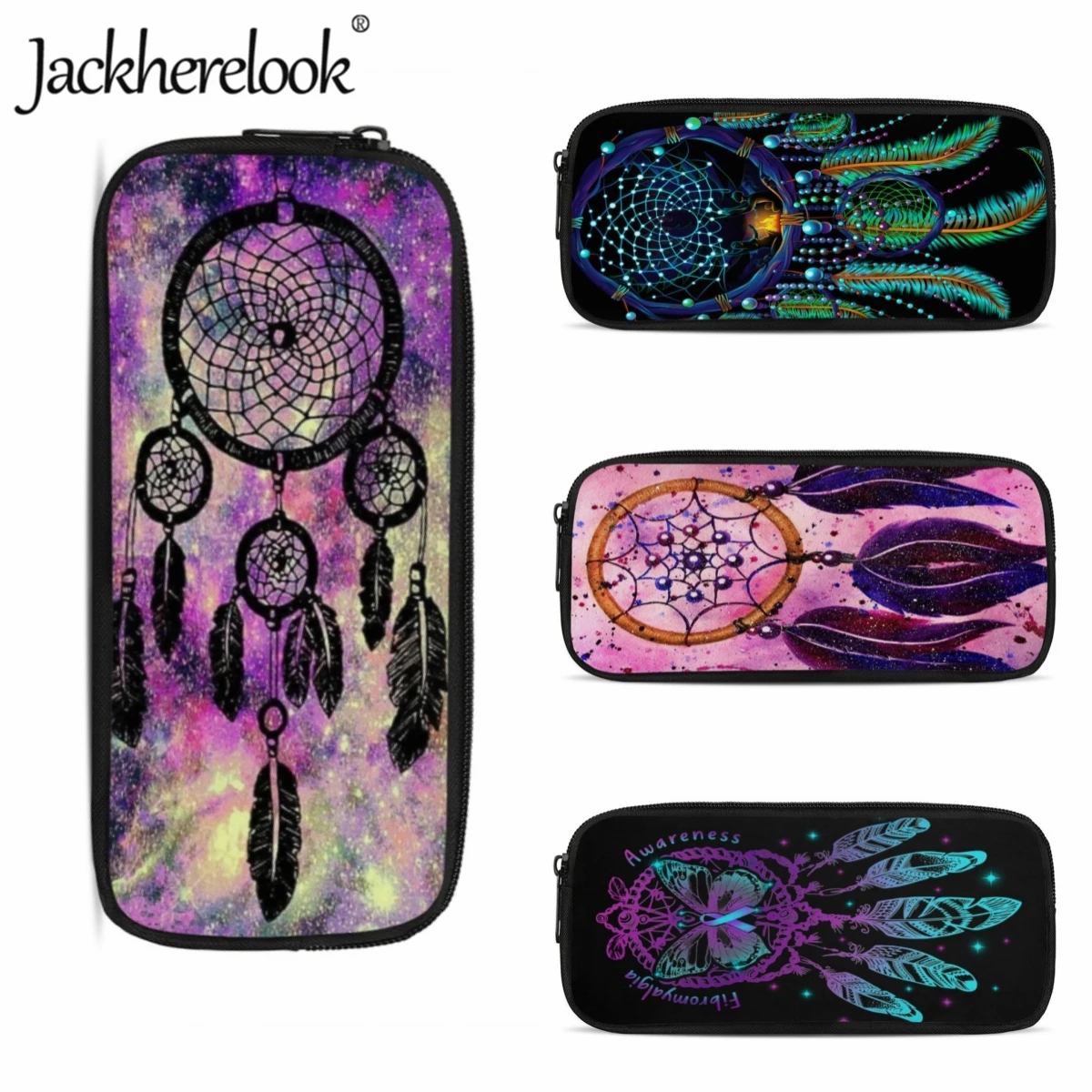 

Jackherelook Dreamcatcher Butterfly Pattern Child Girl Makeup Bags Practical Pencil Bag Aesthetic Kids Boys Pencil Pouch Boxs