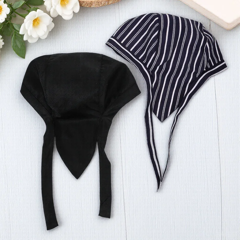 

2pcs Chef Unisex Adjustable Kitchen Cooking For Restaurant Uniform Caps Waiter Serving Hat Washable Professional Kitchen Working