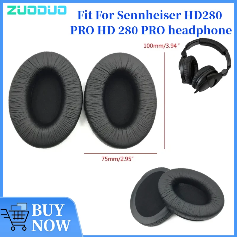 

1Pair Replacement Earpads Cushions Earpads Earmuffs Repair Parts For Sennheiser HD280 PRO HD 280 PRO On-Ear Bluetooth Headphones