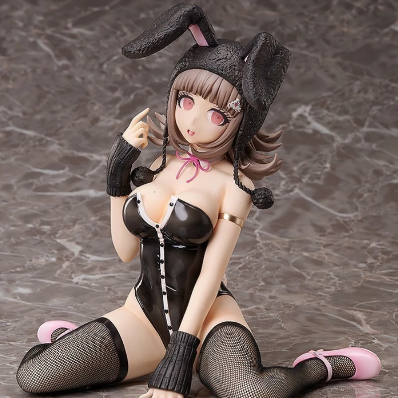 تحرير الأصلي: دانغانرونا نانامي شياكي الأرنب 1/4 بولي كلوريد الفينيل عمل الشكل أنيمي نموذج لجسم اللعب الشكل جمع دمية هدية