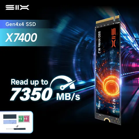 SIX 1TB/2TB/4TB PCIe 4.0 SSD NVMe M2 7350MB/s Read Speed PCIe Gen4x4 for PS5 & DIY Gaming Computers