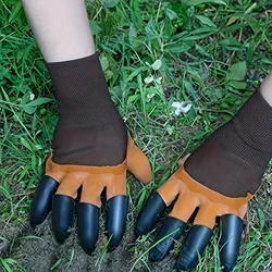 1 pair - Claw gardening gloves, digging and planting protective gloves, durable, waterproof, and impermeable household gloves