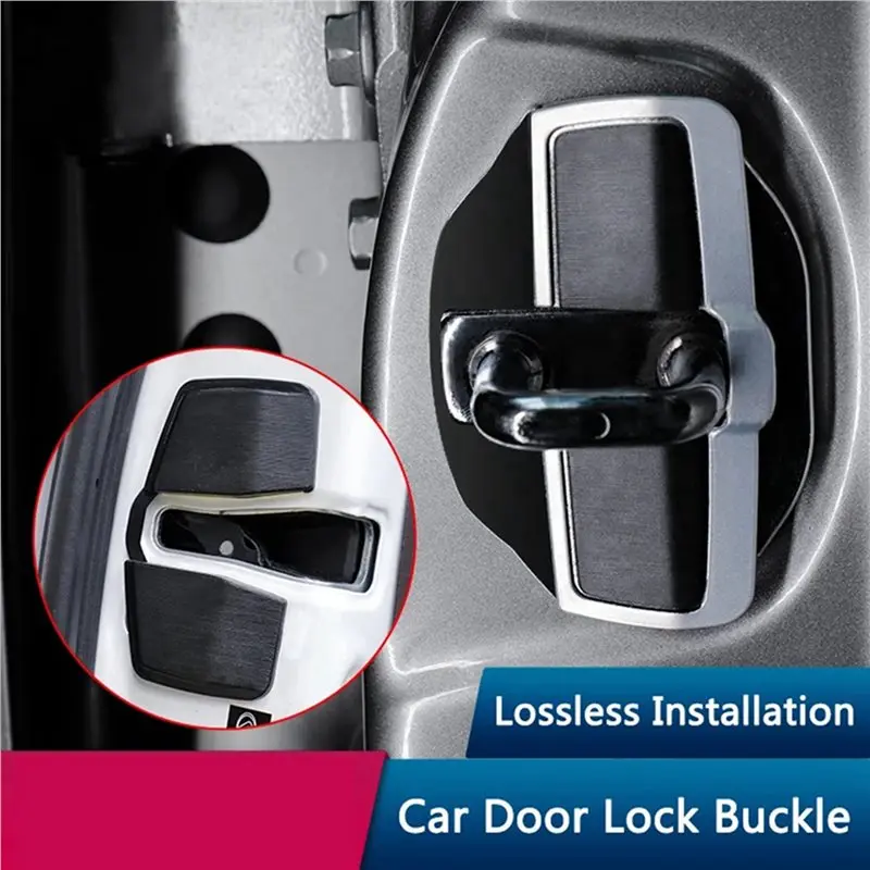 4Set Car Door Lock Stabilizer Buckle For Honda Civic Accord CRV Odyssey HRV Door Protector Latches Stopper Covers
