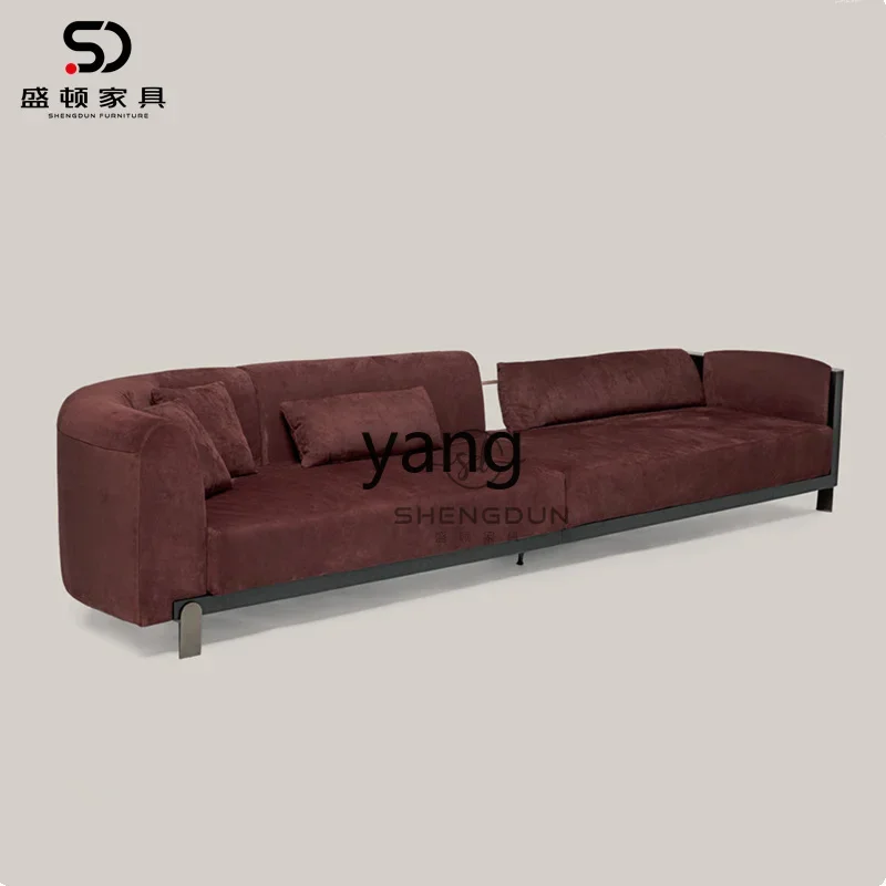Lmm light luxury small apartment living room single double three-person fabric sofa metal sofa