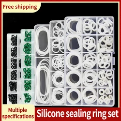 O-Ring Silicone NBR VMQ FKM Gasket Rubber Ring Set Box Ring Repair Kit Faucet Seal Valve Waterproofer Oil Resistant Gasket Kit