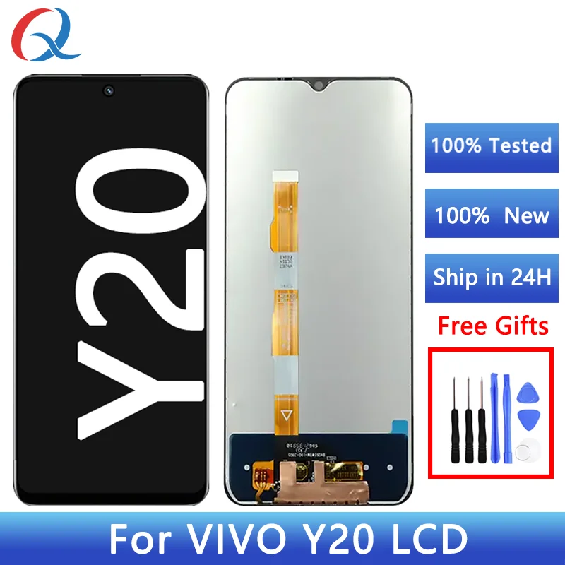 Vivo Y20 스크린 교체 디지타이저 어셈블리, 휴대폰 LCD, Y20 디스플레이용 