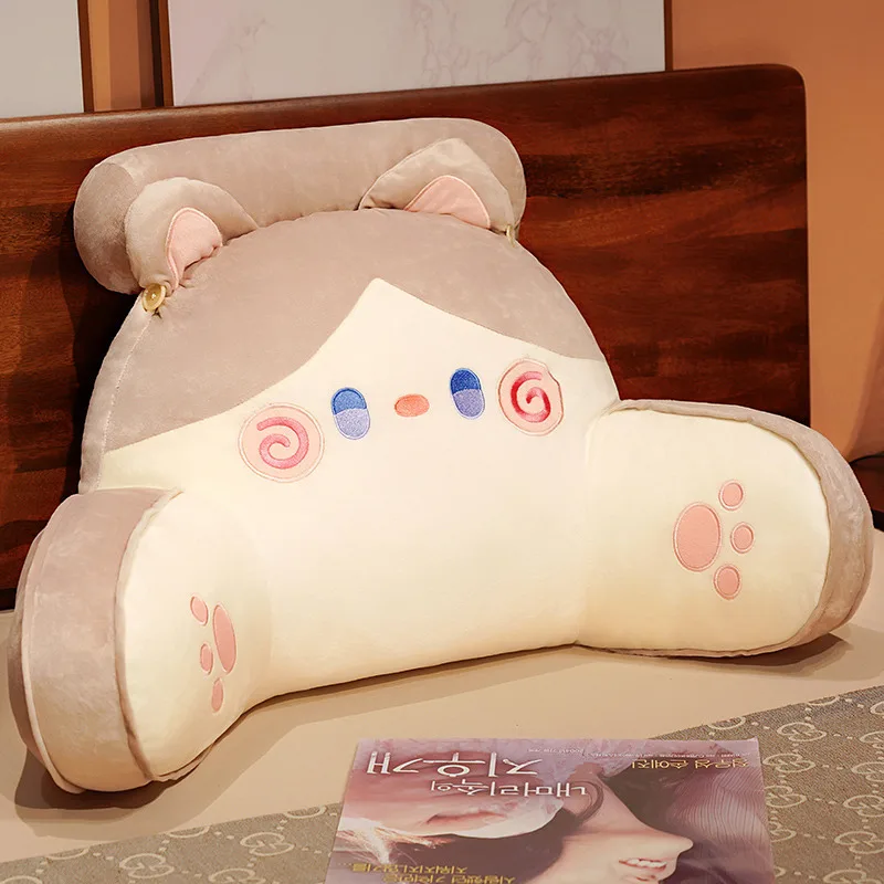 Cartoon waist rest, summer home bed soft bag lumbar pillow, sofa large backrest, headrest cushion, back pillow