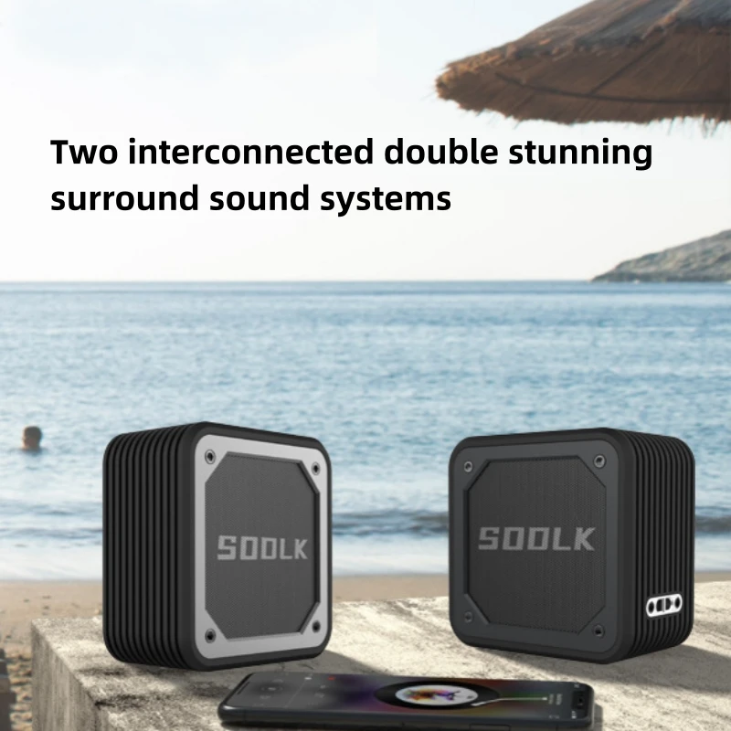 Portable High-Power Bluetooth Speaker Small Wireless Outdoor Multifunctional IPX7 Waterproof Sound Small Steel Cannon Heavy Bass