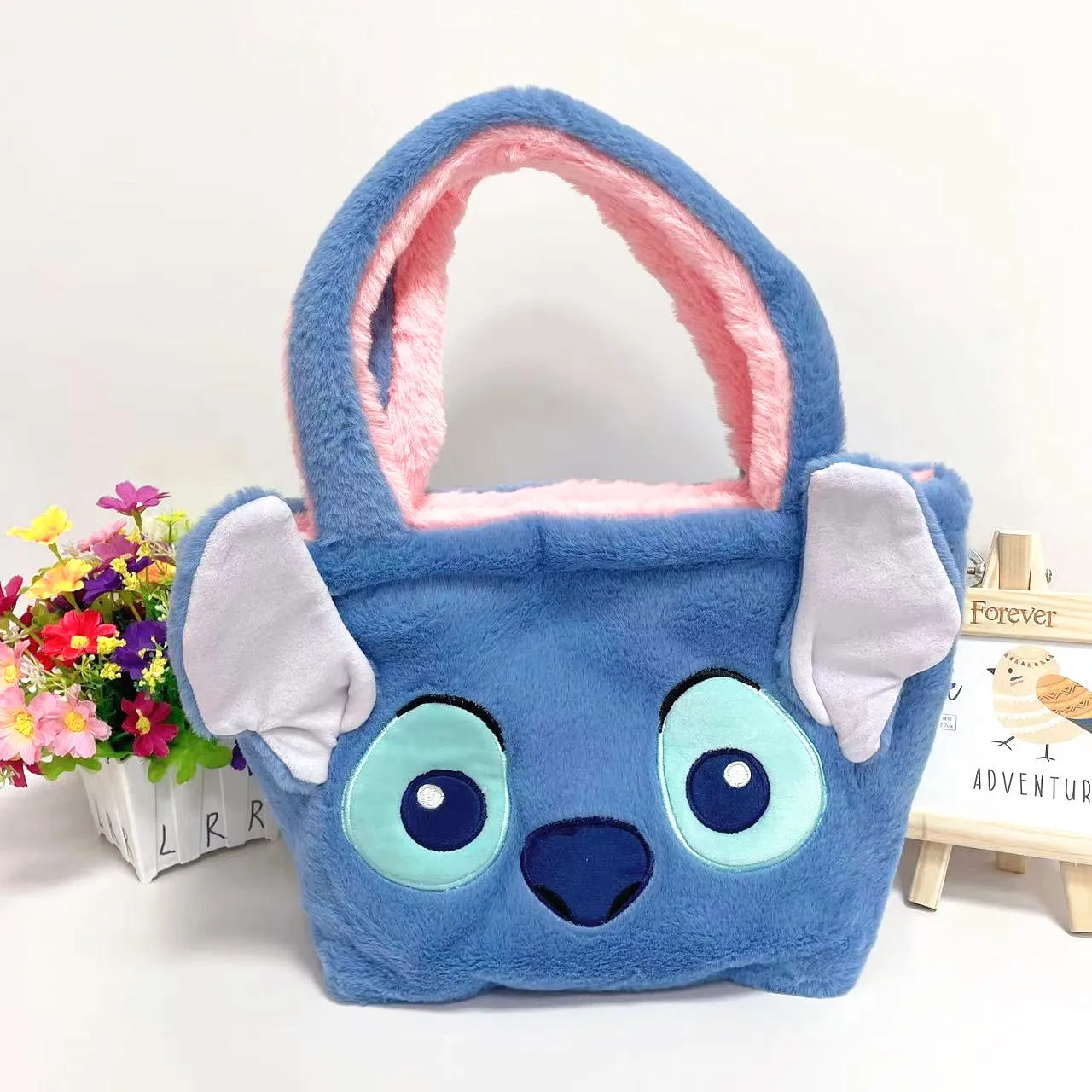 Disney Stitch Lotso Bear Winnie W0021 Fashion Anime Shoulder Bags Handbag Plush Cartoon Casual Messenger Bag Girl Child Gift